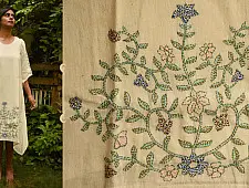 Aranya ♣ Kantha Embroidered . hand spun Handloom ♣ Cotton Dress ♣ 4