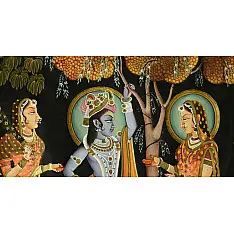Pichwai Painting ~ Sri Krishna with Radha  ( 35 X 50 inch )