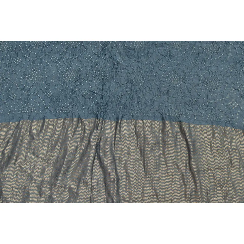 Roha ★ Bandhani & Ajrakh ★ Tussar silk saree { N }