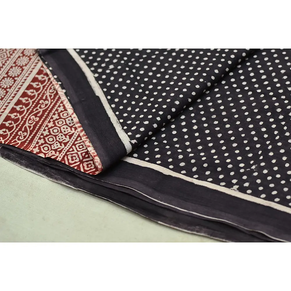 Samāyukta ✻ Jawariya . Block Printed . Cotton Saree ✻ 6