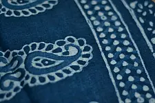 Satviki ✻ Indigo Dabu ✻ Cotton Saree -- 14 Satviki ✻ Indigo Dabu ✻ Cotton Saree -- 14