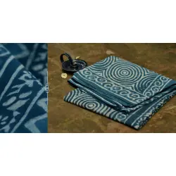 Satviki ✻ Indigo Dabu ✻ Cotton Saree -- 12