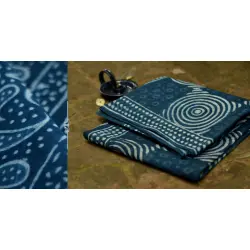 Satviki ✻ Indigo Dabu ✻ Cotton Saree -- 14