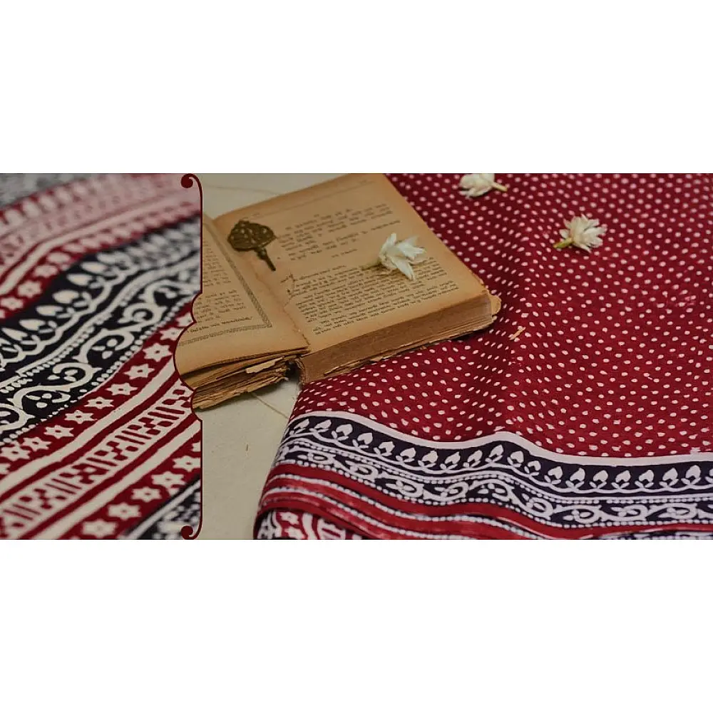 Varunika : Block printed Cotton Saree ~ 2