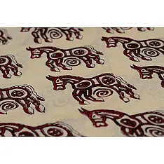 Varunika : Block printed Cotton Saree ~ 21