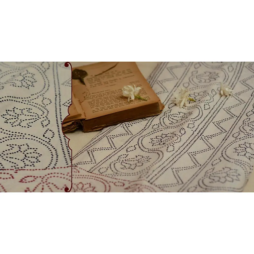 Varunika : Block printed Cotton Saree ~ 22