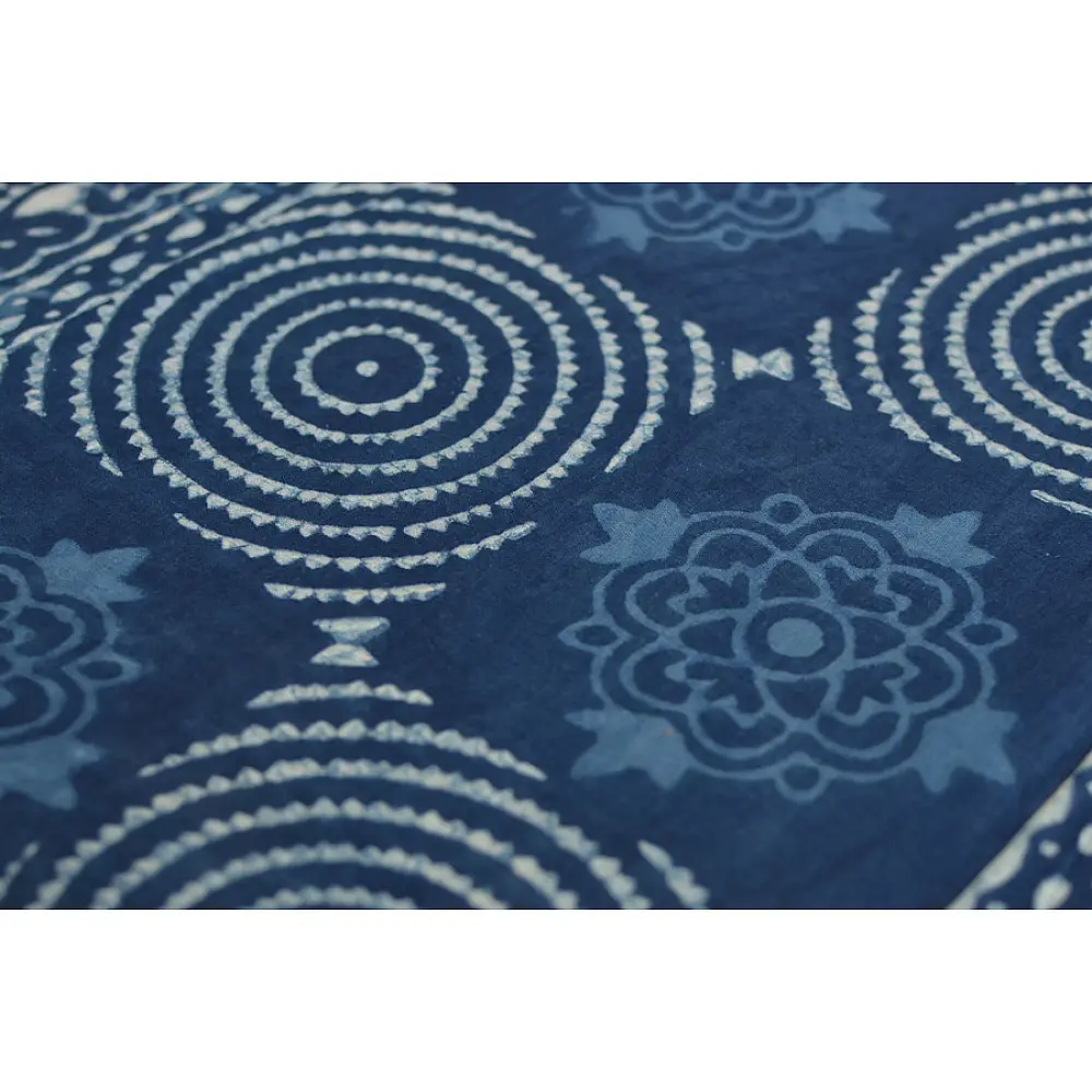 अश्विन ✻ Indigo Dabu ✻ Cotton Saree - 1