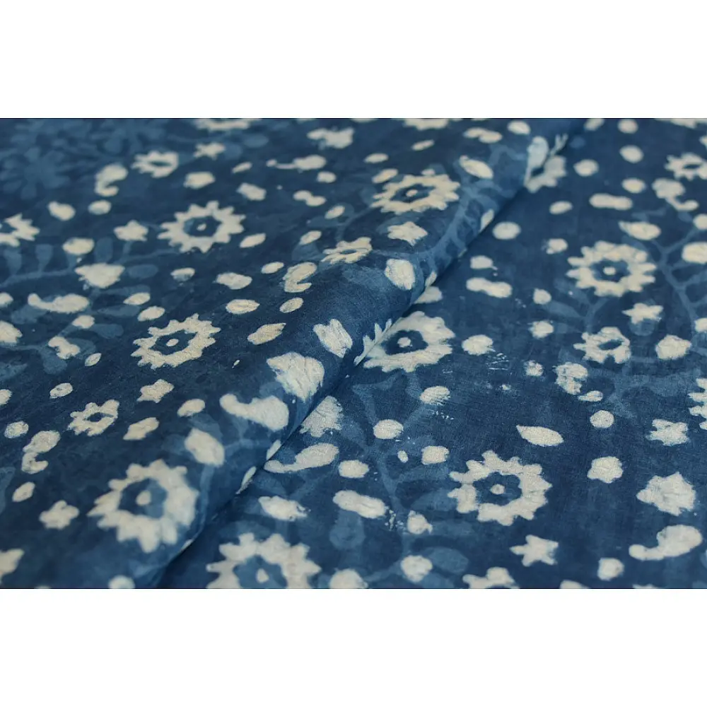 अश्विन ✻ Indigo Dabu ✻ Cotton Saree - 11