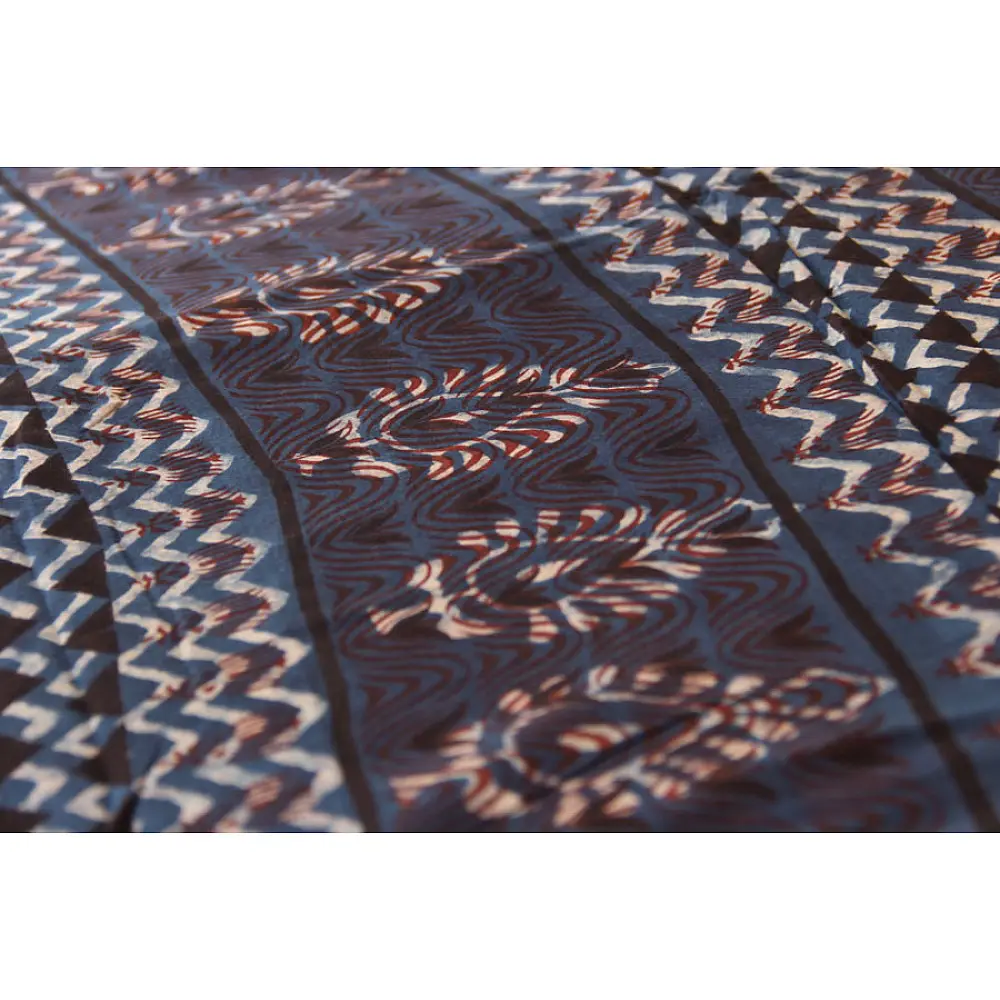 The Indigo Reminiscence...✒ Dabu Cotton Saree ✒9