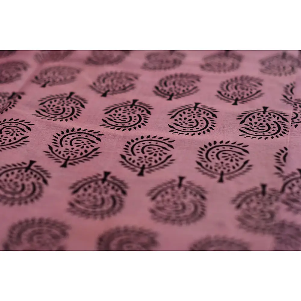 Manjri : Block printed Cotton Saree ~3