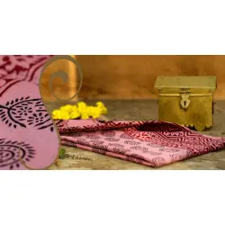 Manjri : Block printed Cotton Saree ~3