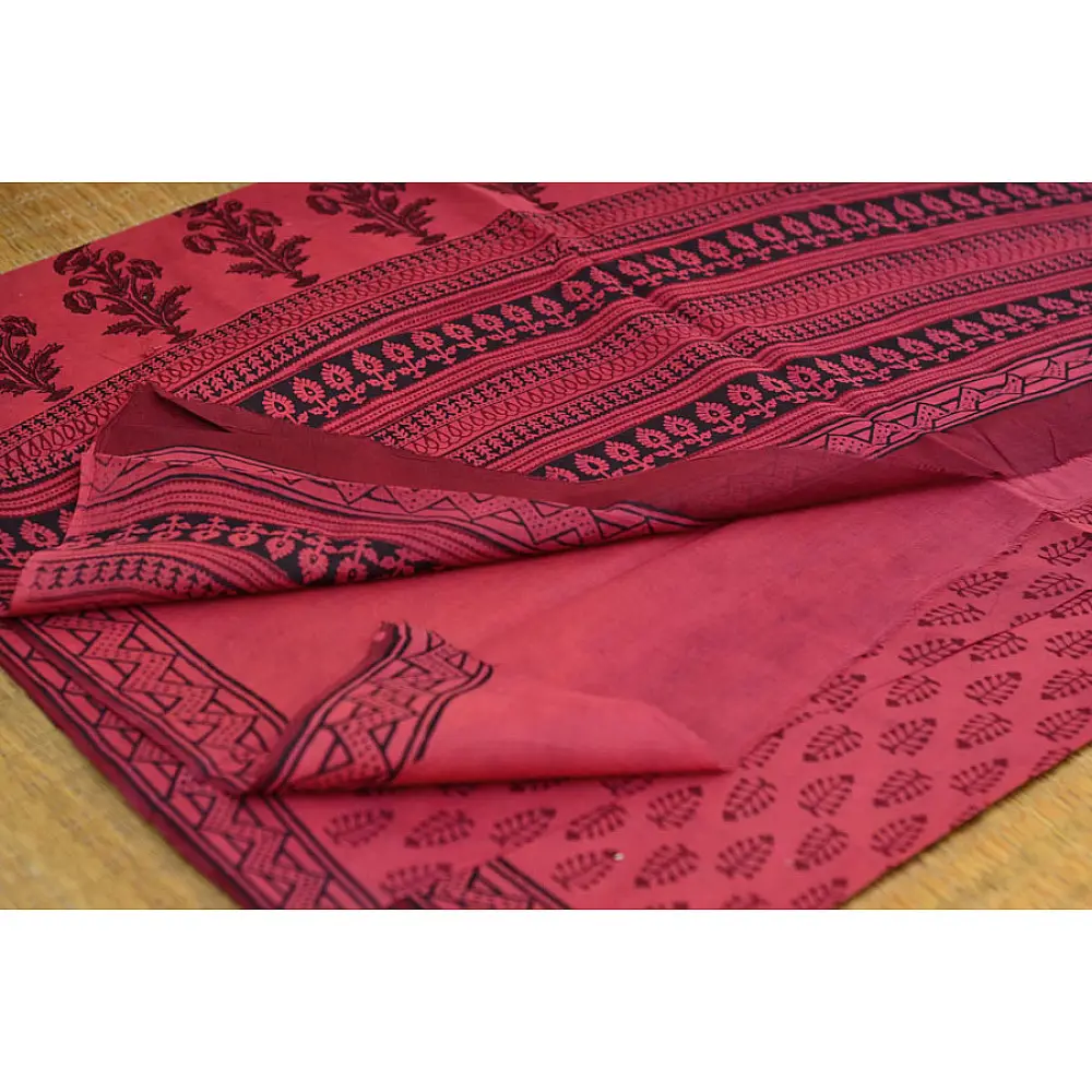 Manjri : Block printed Cotton Saree ~ 5