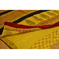 Manjri : Block printed Cotton Saree ~ 8