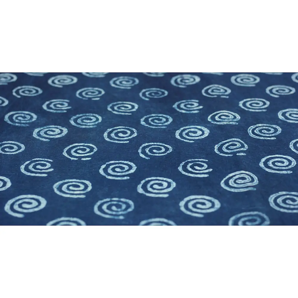Indigo Dabu Print fabric ~ 12 (per meter)