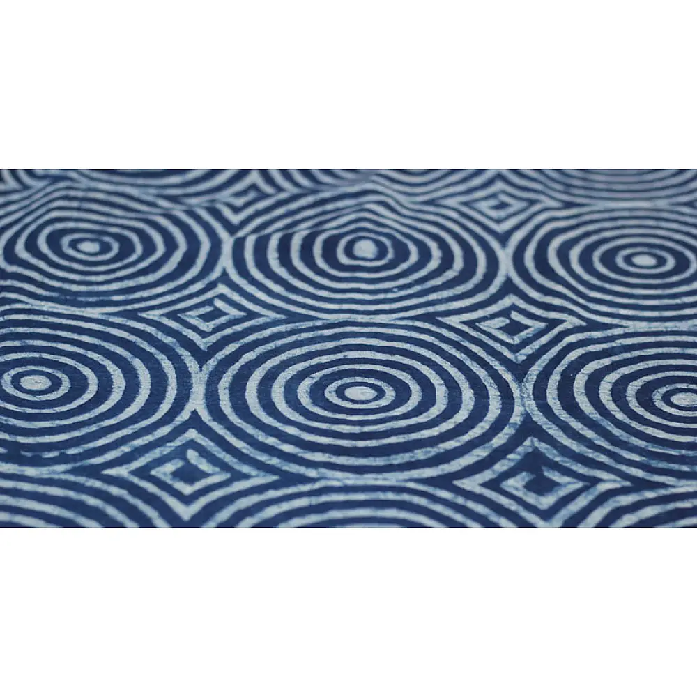 Indigo Dabu Print fabric ~ 9 (per meter)
