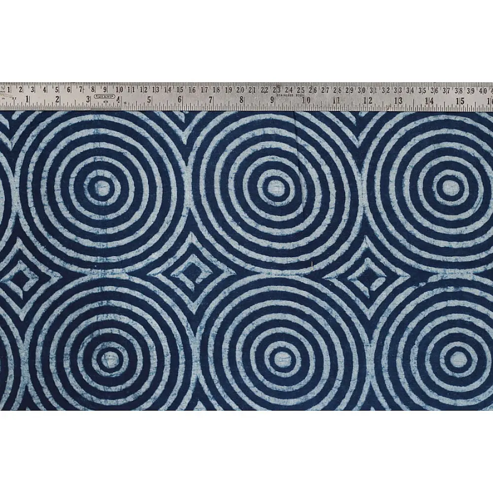 Indigo Dabu Print fabric ~ 9 (per meter)