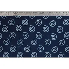 Indigo Dabu Print fabric ~ 12 (per meter)