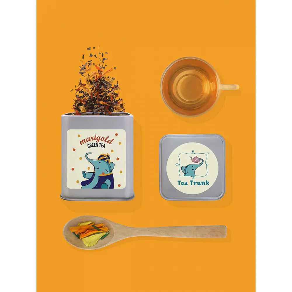 Marigold Green Tea  ~ ( Organic . 15 tea bags )