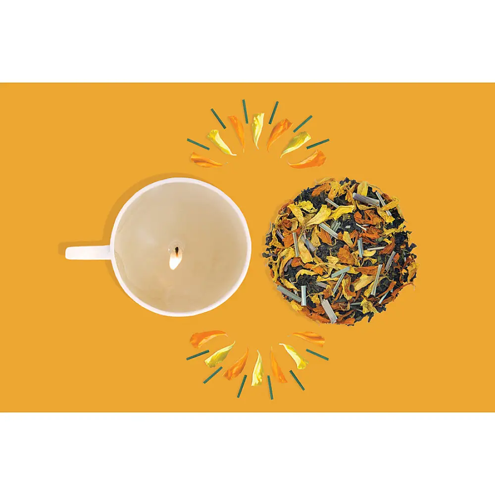 Festive Tea Hamper ~  { 15 tea bags and a Cup Candel }