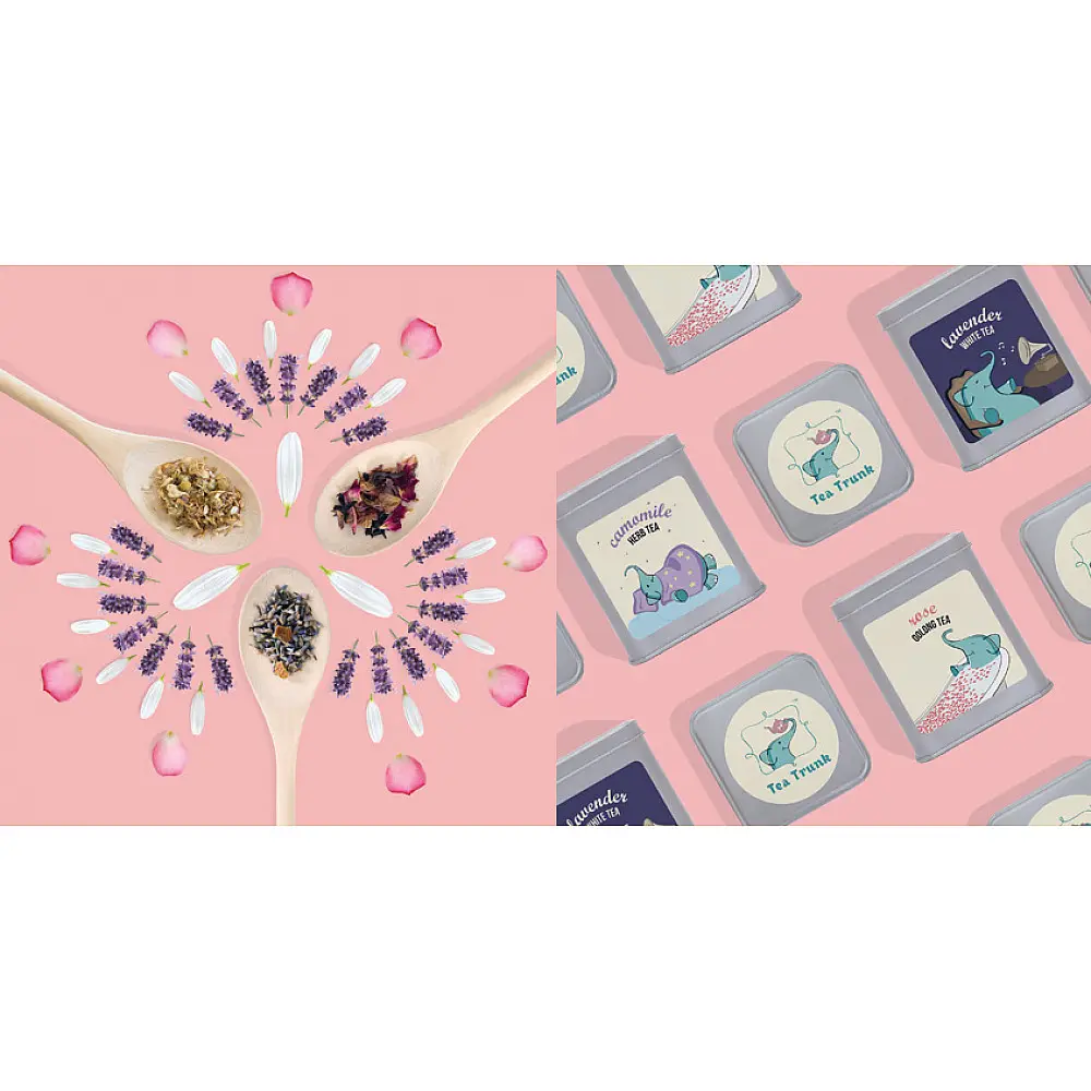 Floral Tea Hamper  ( 250 grams loose leaf )