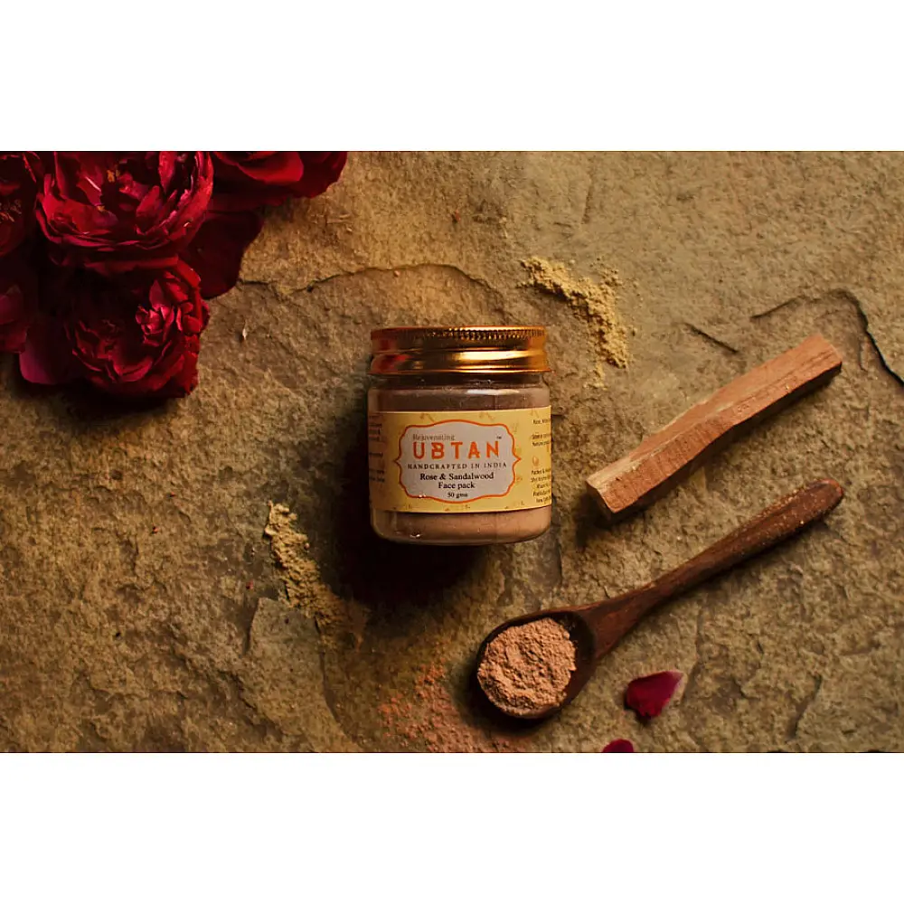 Ubtan ☘ Face Pack - Rose & Sandalwood Face Pack ☘ 2 { 50gm }