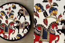 Art for Desserts ☘ Hand painted 'Kalamkari' Wall Plate ☘ 17