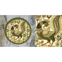 Art for Desserts ☘ Hand painted 'Kalamkari' Wall Plate ☘ 22