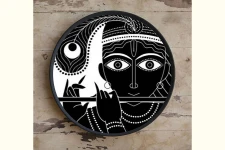 Art for Desserts ☘ Hand painted 'Indian God' Wall Plate ☘ 8