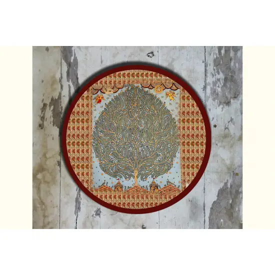 Art for Desserts ☘ Hand painted Kalamkari Wall Plate ☘ 31