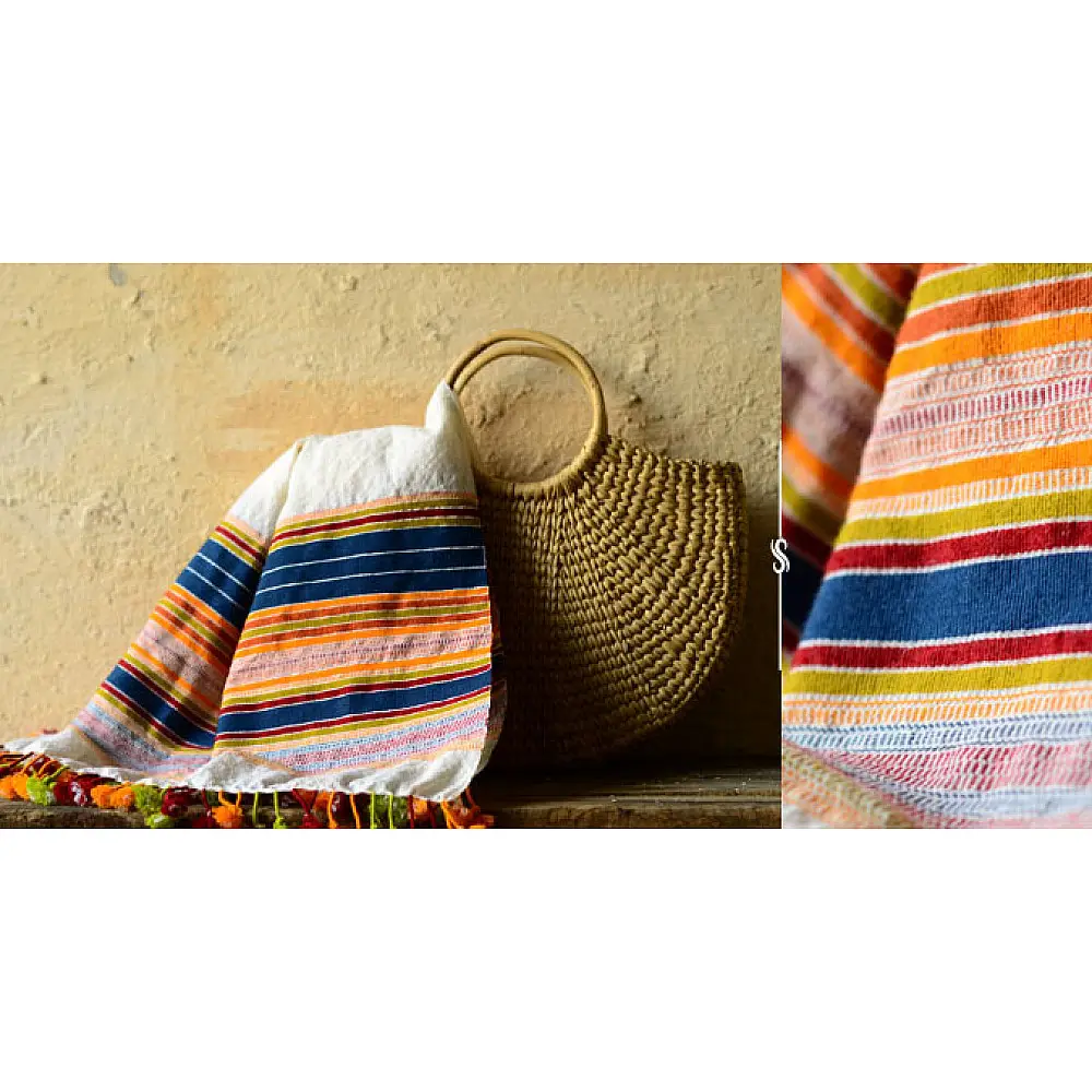 Envoy of Rainbows ~ handwoven stole IX
