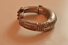 Kanupriya ~ White Metal Vintage Holow Kada 