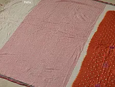 सिन्धु ✛ Handwoven . Cotton Bandhani Saree ✛ 4