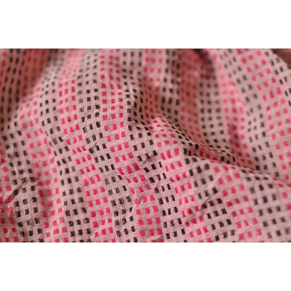 सिन्धु ✛ Handwoven . Cotton Bandhani Saree ✛ 10