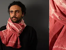 64 Square ♢ Clamp Dyed Cotton Stole ♢ 16