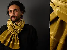 64 Square ♢ Clamp Dyed Cotton Stole ♢ 8
