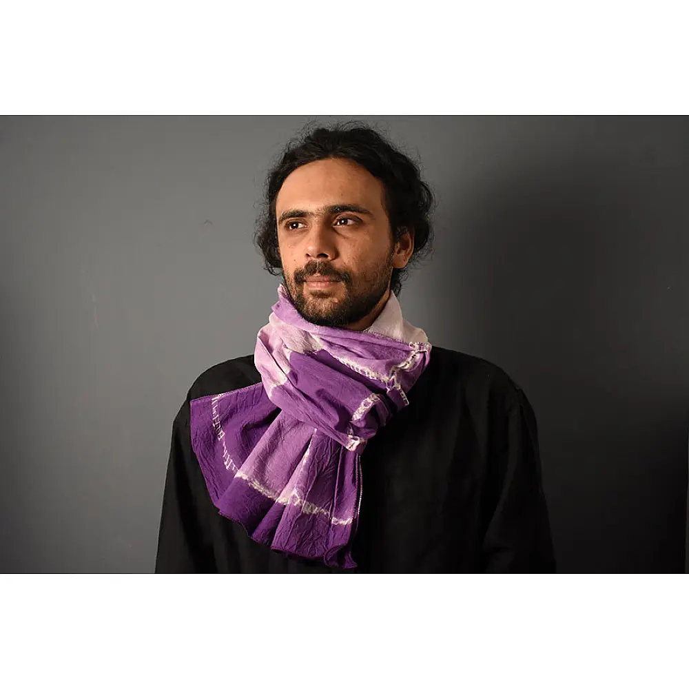 64 Square ♢ Clamp Dyed Cotton Stole ♢ 4