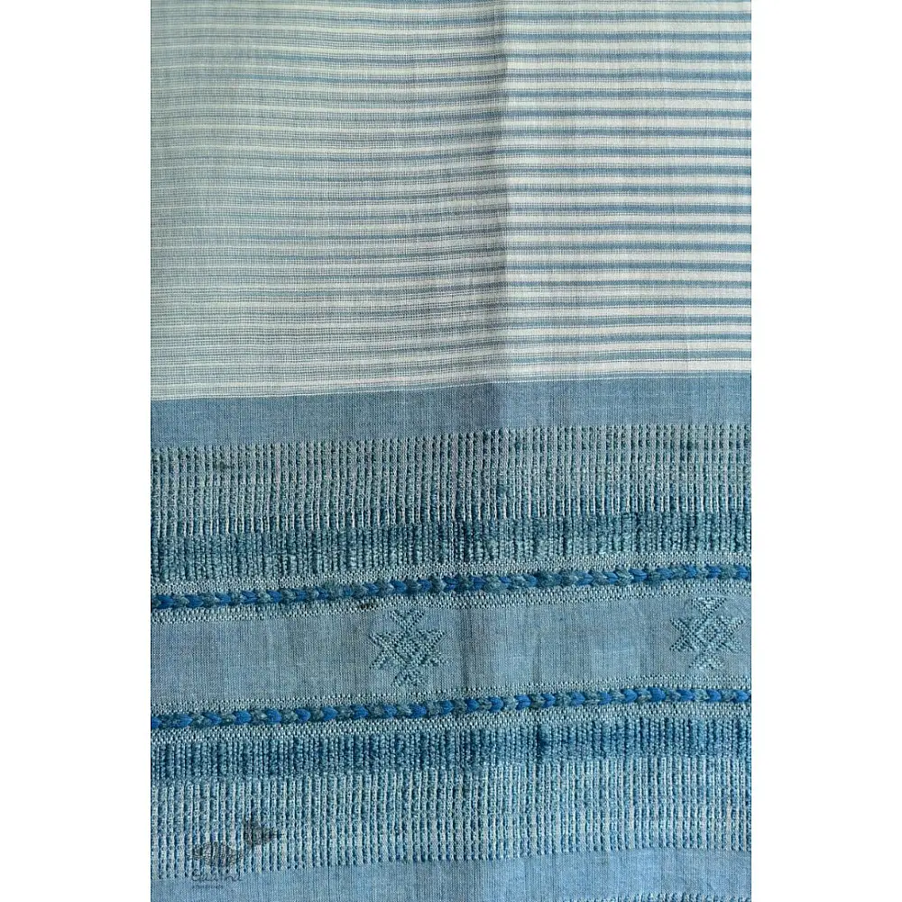 Handwoven kala cotton bhujodi weaving stoles from kutch