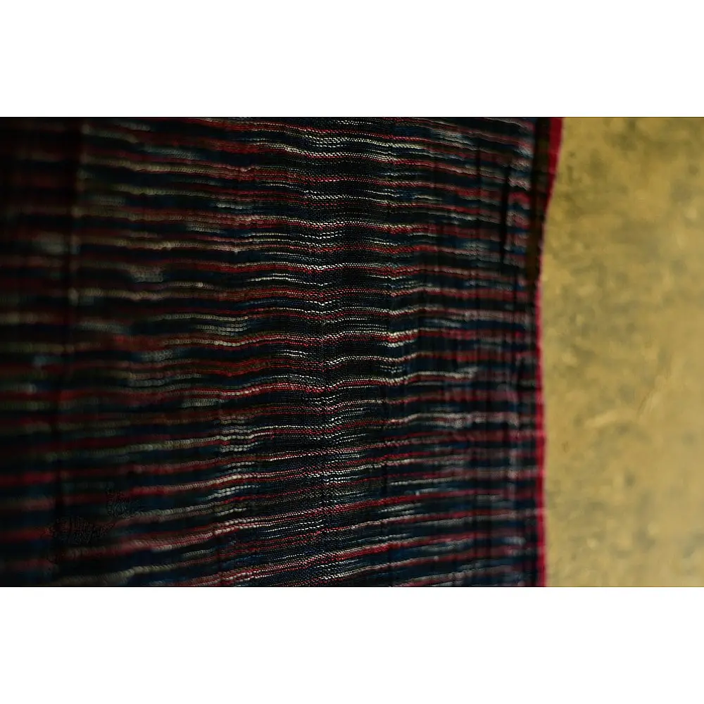 Handwoven kala cotton bhujodi weaving stoles from kutch