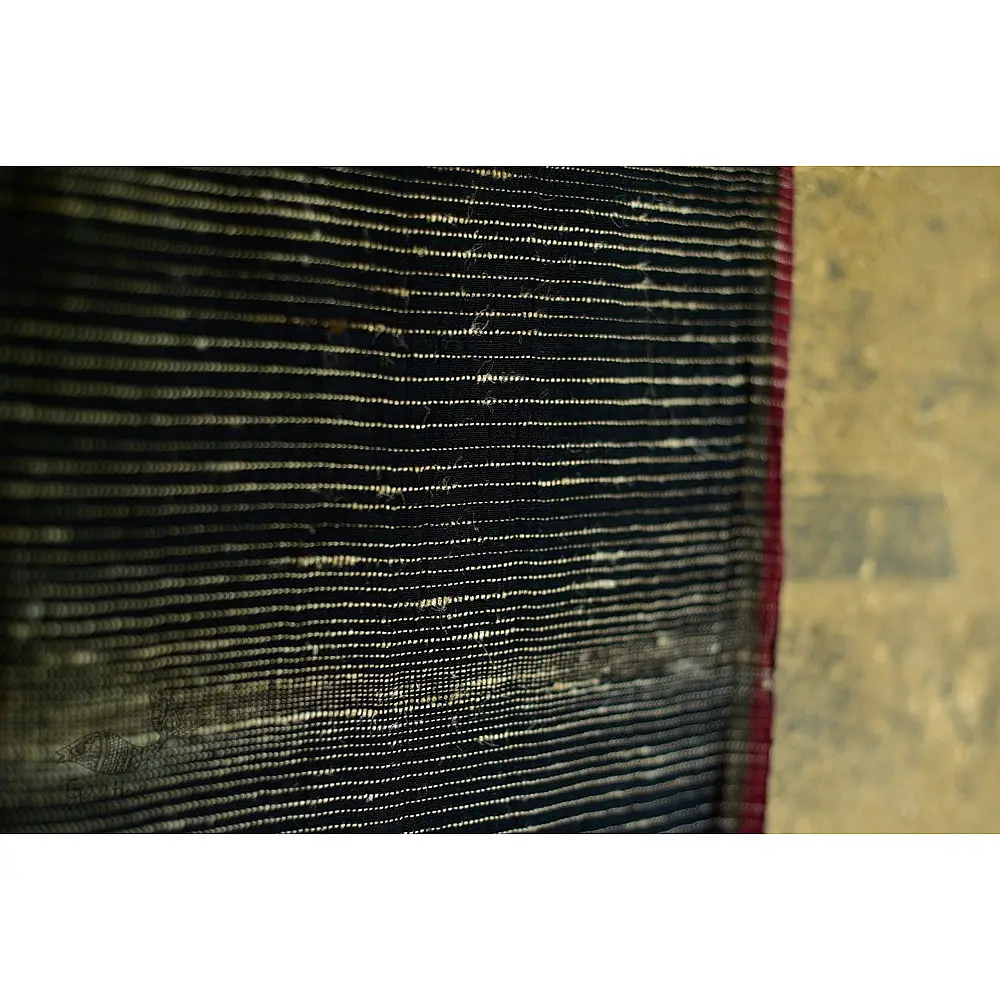Handwoven Cotton & tussar silk bhujodi weaving stoles from kutch