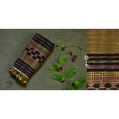 Beyond The Basics ✜ Handwoven Bhujodi Cotton & Tussar Silk Stole ✜ 25