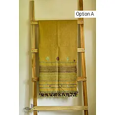 Breezy Mangroves ❧ Handwoven Bhujodi Cotton Tussar Silk Dupatta (Three Options) ☙ 11