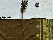 Breezy Mangroves ❧ Handwoven Bhujodi Cotton Tussar Silk Dupatta (Three Options) ☙ 11