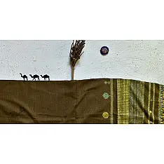 Breezy Mangroves ❧ Handwoven Bhujodi Cotton Tussar Silk Dupatta (Three Options) ☙ 11