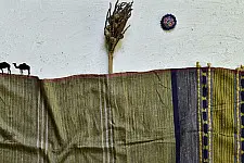Breezy Mangroves ❧ Handwoven Bhujodi Cotton Tussar Silk Dupatta (Two Options) ☙ 14AB