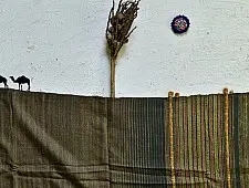 Breezy Mangroves ❧ Handwoven Bhujodi Cotton Tussar Silk Dupatta ☙ 12