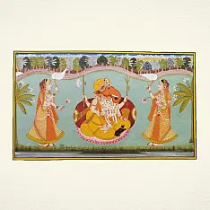 Miniature Painting | Ganesha With Riddhi Siddhi 