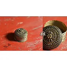Brassware | Bell Metal ~ Handcrafted Brass Round Dibbi