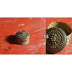 Brassware | Bell Metal ~ Handcrafted Brass Round Dibbi