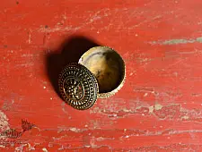 Brassware | Bell Metal ~ Handcrafted Brass Round Dibbi