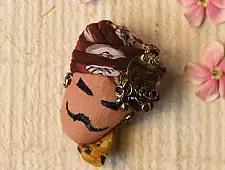 Wearable Art Pieces ✶ Handcrafted Brooch Pin - Maldhari Man Brooch